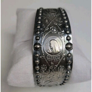 Vintage 32g Fine Silver Rosary Cuff Unengraved Heirloom Milestone E.J. Towle